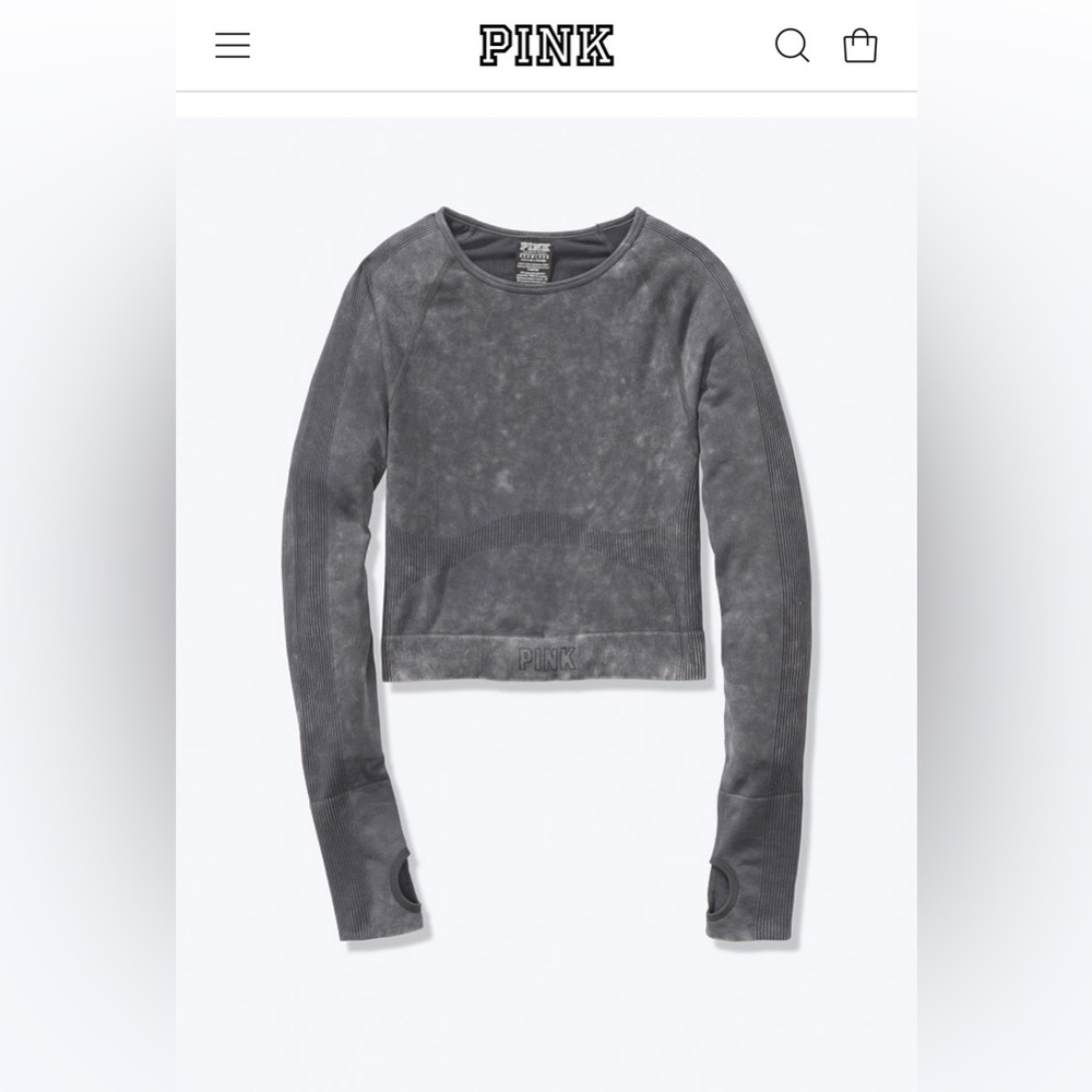 Victoria Secret Pink Seamless Workout Cropped Crew Top